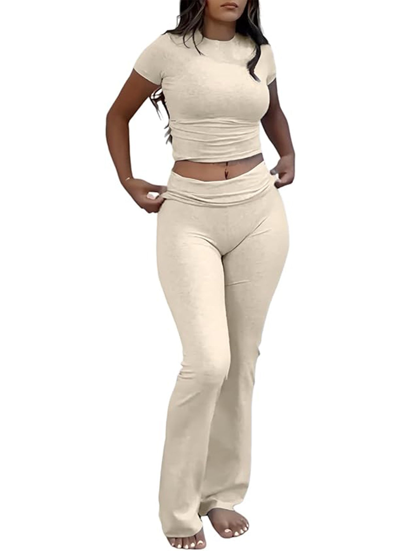 Casual Two-piece Flared Pants Set