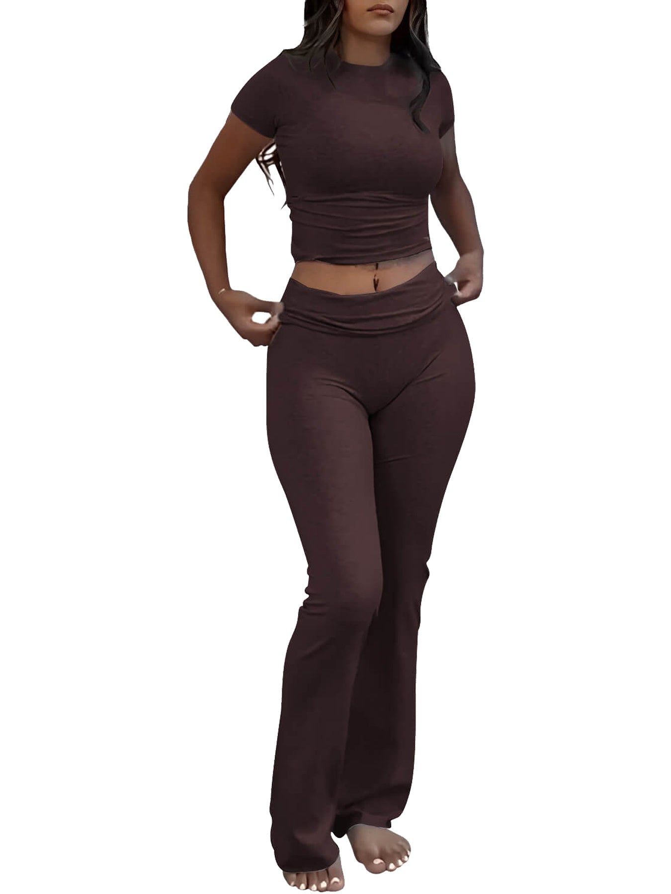 Casual Two-piece Flared Pants Set